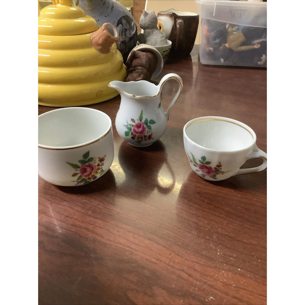 Oscar Schaller Bavaria Small Creamer, Sugar Bowl, & Cup